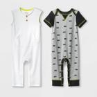 Baby Boys' Knit Romper Set - Cat & Jack White/gray