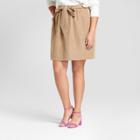 Women's Plus Size Tie Waist Skirt - A New Day Brown
