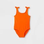 Toddler Girls' One Piece Swimsuit - Cat & Jack Neon Orange