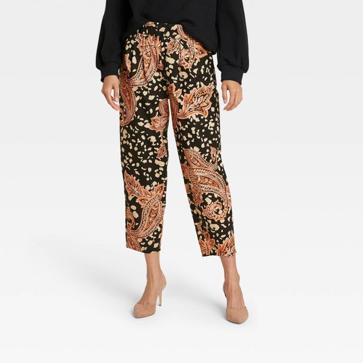 Women's Printed High-rise Jogger Pants - Who What Wear Brown