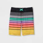 Boys' Ombre Striped Swim Trunks - Art Class Red