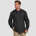 Dickies Men's Long Sleeve Button-down Shirts - Black