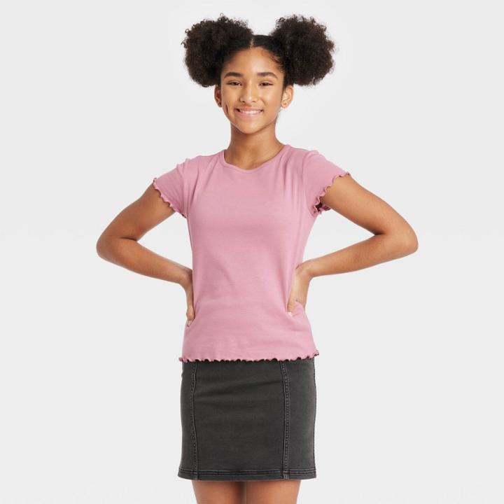 Girls' Short Sleeve T-shirt - Art Class Rose Pink