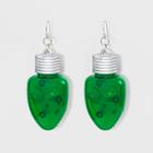 Target Lite-up Bulb Earrings - Green