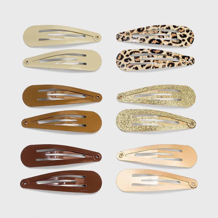 Patterned Snap Clip Set 12pc - Wild Fable Multicolor Naturals