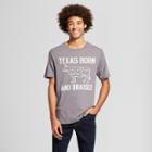 Men's Texas Born And Braised Short Sleeve Crew Neck T-shirt - Awake - Heather Gray
