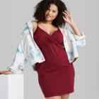 Women's Plus Size Sleeveless Knit Bodycon Dress - Wild Fable Burgundy