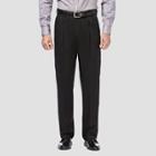 Haggar Men's Premium No Iron Classic Fit Pleated Casual Pants - Black