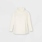 Maternity Long Sleeve Cowl Neck Cozy Rib T-shirt - Isabel Maternity By Ingrid & Isabel Cream