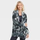 Women's French Terry Cardigan - Joylab Tie-dye Black