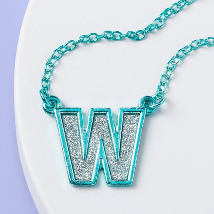 Girls' 'w' Necklace - More Than Magic Teal, Blue