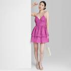 Women's Sleeveless Tiered Fit & Flare Dress - Wild Fable Plum Purple