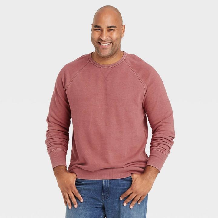 Men's Tall Standard Fit Crewneck Sweatshirt - Goodfellow & Co