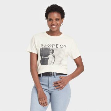 Grayson Threads Women's Aretha Franklin R-e-s-p-e-c-t Short Sleeve Graphic T-shirt - White