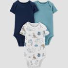 Baby Boys' 3pk Safari Bodysuit - Just One You Made By Carter's Blue