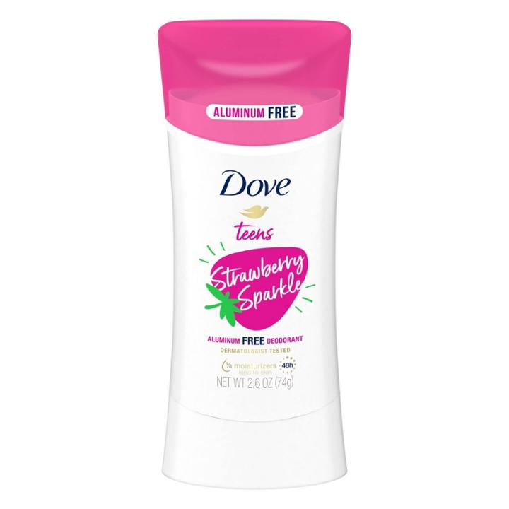 Dove Beauty Dove Teens Strawberry Sparkle Aluminum Free Deodorant