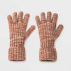 Women's Ribbed Lined Gloves - Universal Thread Pink/brown