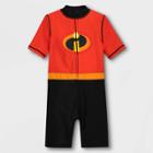 Boys' Disney The Incredibles Rash Guard - Red 3 - Disney Store, Boy's, Red Black