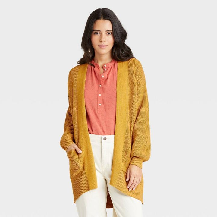 Women's Open Layering Cardigan - Universal Thread Gold