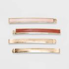Matte Spray Paint And Faux Leather Metal Bobby Pins - Universal Thread Gold, Women's
