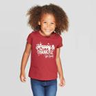 Toddler Girls' Short Sleeve Graphic T-shirt - Cat & Jack Maroon