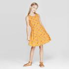 Girls' Zebra Print Tank Knit Dress - Cat & Jack Orange