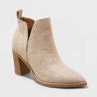 Women's Vanessa Heeled Ankle Boots - Universal Thread Taupe