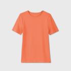 Women's Slim Fit Short Sleeve T-shirt - A New Day Orange