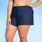 Women's Plus Size Swim Boyshort - Kona Sol Navy
