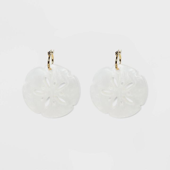 Sugarfix By Baublebar Sand Dollar Drop Earrings - Ivory, Girl's