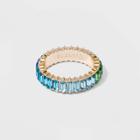 Sugarfix By Baublebar Blue Ombre Crystal Baguette Ring - Blue