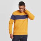 Men's Regular Fit Crew Fleece Sweatshirt - Goodfellow & Co Gold