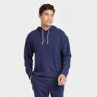 Men's Cotton Fleece Hooded Sweatshirt - All In Motion Navy