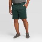 Men's Big & Tall 9 Flat Front Chino Shorts - Goodfellow & Co Green