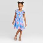 Oshkosh B'gosh Toddler Girls' Floral Dress - Blue 12m, Toddler Girl's
