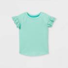 Toddler Girls' Eyelet Short Sleeve T-shirt - Cat & Jack Aqua