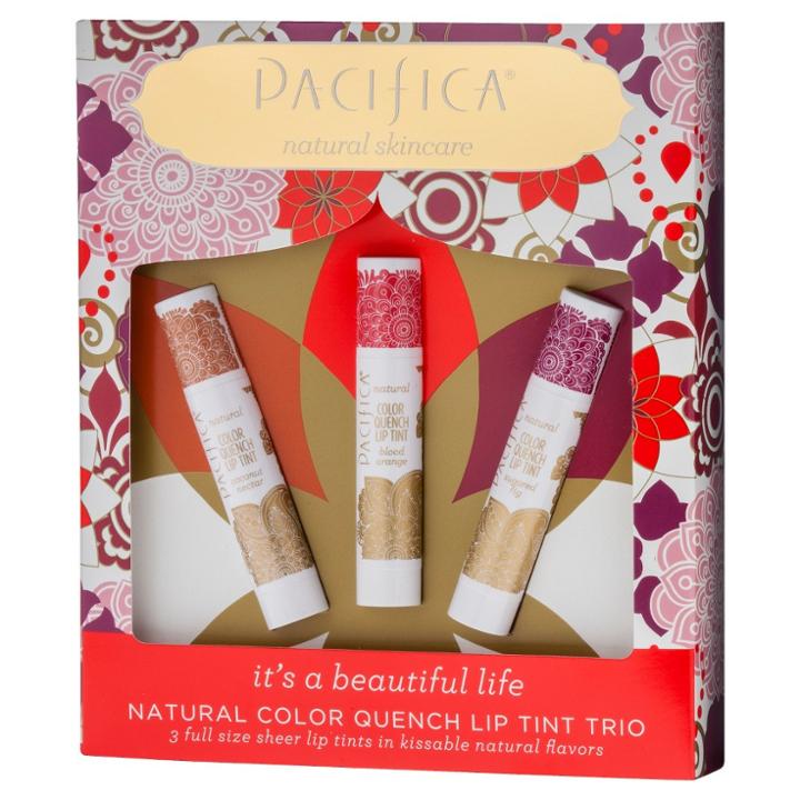 Pacifica Natural Color Quench Lip Tint Trio Collection - .45oz