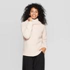 Women's Any Day Long Sleeve Turtleneck Sherpa Pullover - A New Day Pink