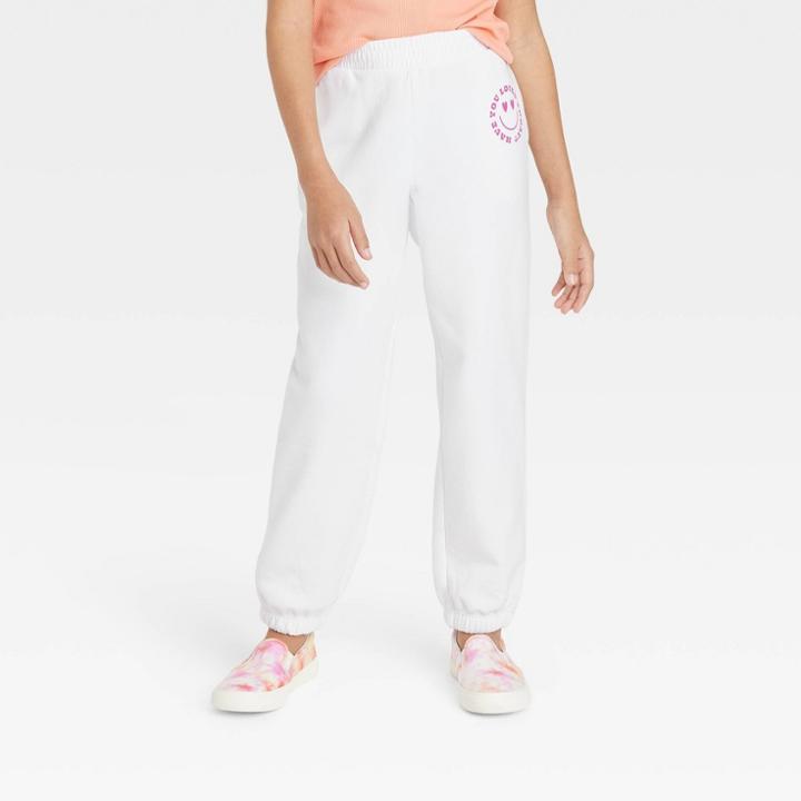 Kids' Fleece Pants - Art Class White
