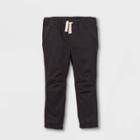 Toddler Boys' Knit & Woven Pull-on Jogger Chino Pants - Cat & Jack Charcoal Gray
