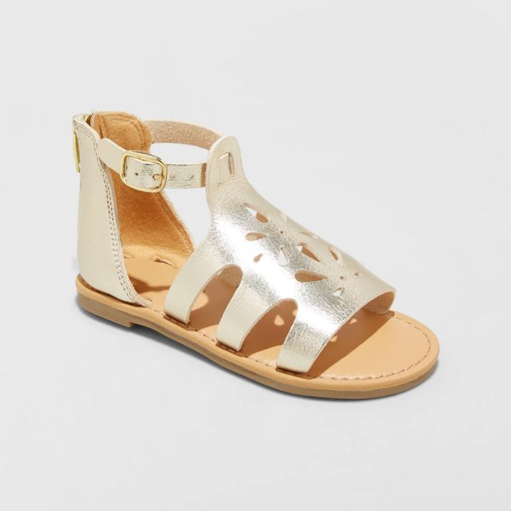 Toddler Girls' Gladiola Gladiator Sandals - Cat & Jack Gold 5, Toddler Girl's