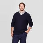 Men's Tall V-neck Sweater - Goodfellow & Co Navy Mt,