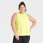 Women's Plus Size Essential Racerback Tank Top - All In Motion Neon Yellow