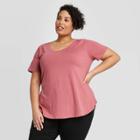 Women's Plus Size Short Sleeve Scoop Neck Relaxed T-shirt - Ava & Viv Rose 2x, Women's, Size: