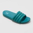 Women's Kendra Solid Slide Sandals - Shade & Shore Dark Teal