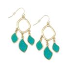 Zirconite Druzy Chandlier Earring - Turquoise