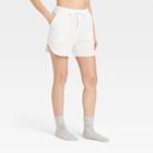 Women's 100% Cotton Pajama Shorts - Stars Above White