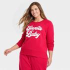 Grayson Threads Women's Plus Size Santa Baby Graphic Sweatshirt - Red