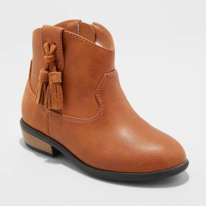 Toddler Girls' Theodora Western Boots - Cat & Jack Cognac
