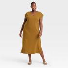 Women's Plus Size Sleeveless Knit Dress - Universal Thread Brown